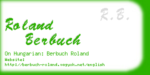 roland berbuch business card